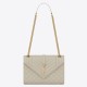 Fake Saint Laurent Medium Envelope Bag In White Grained Leather Replica Replica Saint Laurent Medium Envelope Bag In White Grained Leather