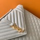 Replica Saint Laurent Envelope Large Bag In White Matelasse Grained Leather Replica Saint Laurent Envelope Large Bag In White Matelasse Grained Leather