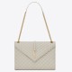 Replica Saint Laurent Envelope Large Bag In White Matelasse Grained Leather Replica Saint Laurent Envelope Large Bag In White Matelasse Grained Leather