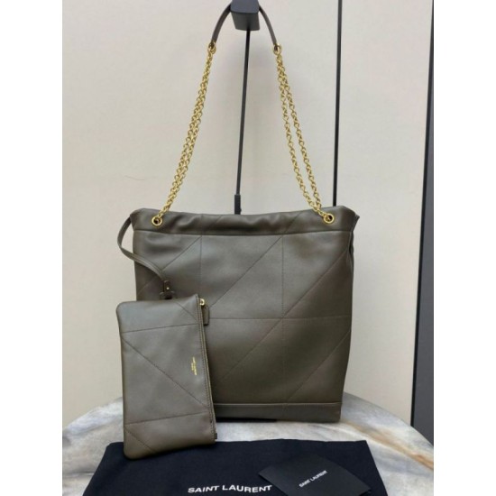 Replica Saint Laurent Jamie 4.3 Pochon Bag in Khaki Green Lambskin Replica Saint Laurent Jamie 4.3 Pochon Bag in Khaki Green Lambskin