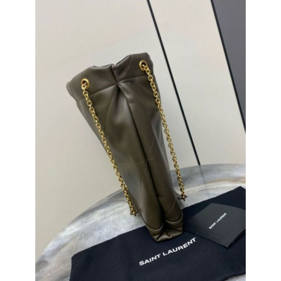 Replica Saint Laurent Jamie 4.3 Pochon Bag in Khaki Green Lambskin Replica Saint Laurent Jamie 4.3 Pochon Bag in Khaki Green Lambskin