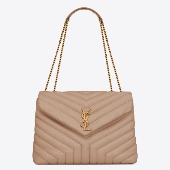 Replica Saint Laurent Loulou Medium Bag In Beige Matelasse Leather Replica Saint Laurent Loulou Medium Bag In Beige Matelasse Leather