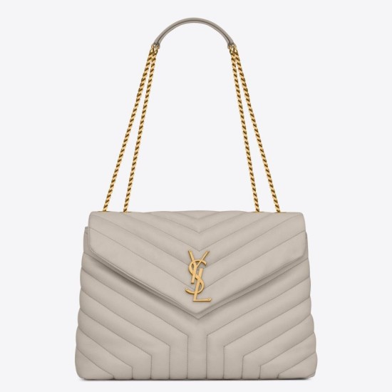 Replica Saint Laurent Loulou Medium Bag In White Matelasse Leather Replica Saint Laurent Loulou Medium Bag In White Matelasse Leather