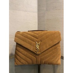 Replica Saint Laurent Loulou Medium Bag In Brown Suede Leather Fake Saint Laurent Loulou Medium Bag In Brown Suede Leather Replica