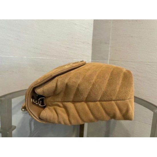 Replica Saint Laurent Loulou Medium Bag In Brown Suede Leather Fake Saint Laurent Loulou Medium Bag In Brown Suede Leather Replica