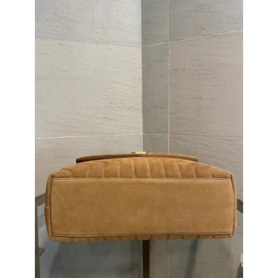 Replica Saint Laurent Loulou Medium Bag In Brown Suede Leather Fake Saint Laurent Loulou Medium Bag In Brown Suede Leather Replica