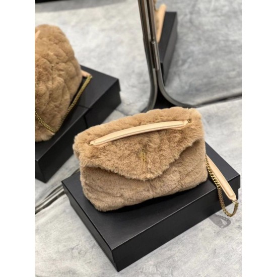 Fake Saint Laurent Loulou Small Bag In Beige Shearling Replica Fake Saint Laurent Loulou Small Bag In Beige Shearling Replica
