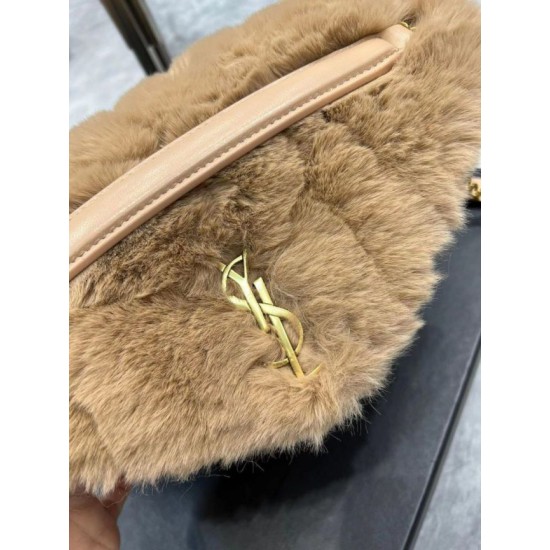Fake Saint Laurent Loulou Small Bag In Beige Shearling Replica Fake Saint Laurent Loulou Small Bag In Beige Shearling Replica