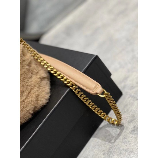 Fake Saint Laurent Loulou Small Bag In Beige Shearling Replica Fake Saint Laurent Loulou Small Bag In Beige Shearling Replica