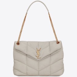 Replica Saint Laurent Loulou Puffer Medium Bag In Ivory Lambskin