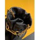 Fake Saint Laurent Le Maillon Hook Bucket Bag In Black Lambskin Replica Fake Saint Laurent Le Maillon Hook Bucket Bag In Black Lambskin Replica