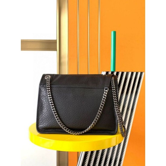 Replica Saint Laurent Niki Medium Chain Bag in Black Grained Lambskin Replica Saint Laurent Niki Medium Chain Bag in Black Grained Lambskin
