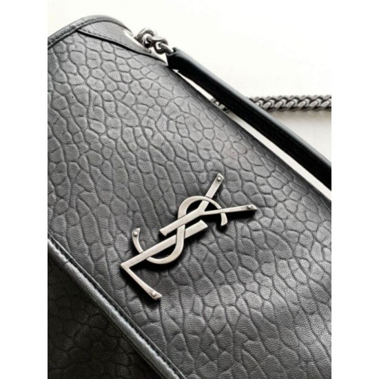 Replica Saint Laurent Niki Medium Chain Bag in Black Grained Lambskin Replica Saint Laurent Niki Medium Chain Bag in Black Grained Lambskin