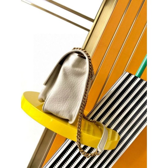 Fake Saint Laurent Niki Medium Chain Bag in White Grained Lambskin Replica Fake Saint Laurent Niki Medium Chain Bag in White Grained Lambskin Replica