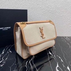 Replica Saint Laurent Medium Niki Bag In Cotton Canvas