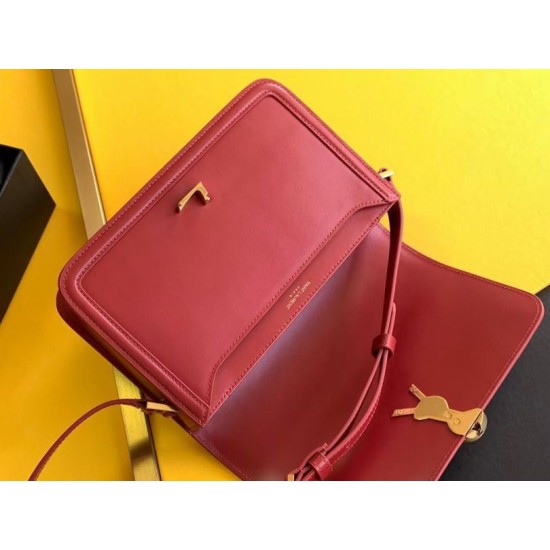 Replica Saint Laurent Solferino Medium Bag In Red Calfskin Replica Saint Laurent Solferino Medium Bag In Red Calfskin