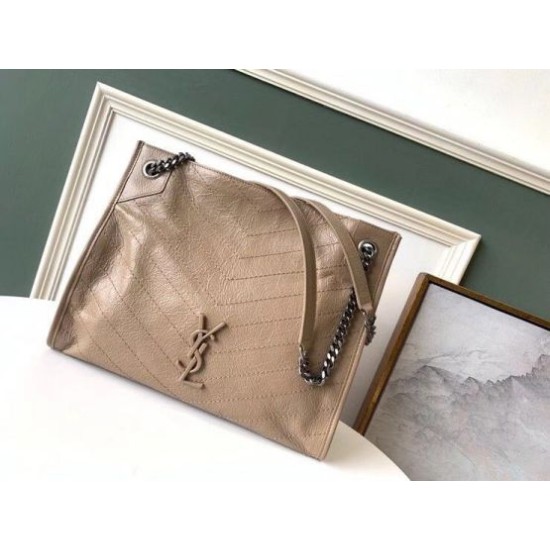 Fake Saint Laurent Medium Niki Shopping Bag In Sand Leather Replica Fake Saint Laurent Medium Niki Shopping Bag In Sand Leather Replica