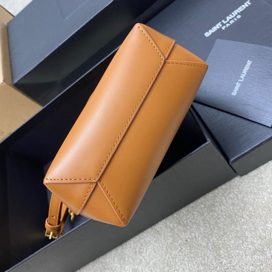 Fake Saint Laurent Mini Toy Shopping Bag in Brown Calfskin Replica Replica Saint Laurent Mini Toy Shopping Bag in Brown Calfskin