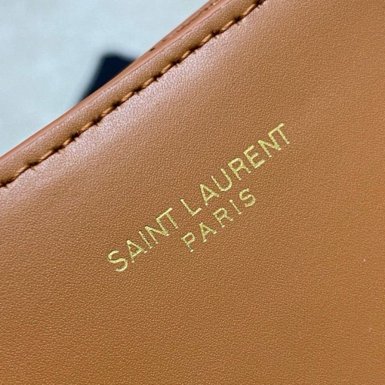 Fake Saint Laurent Mini Toy Shopping Bag in Brown Calfskin Replica Replica Saint Laurent Mini Toy Shopping Bag in Brown Calfskin