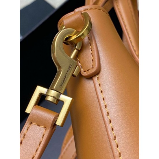 Fake Saint Laurent Mini Toy Shopping Bag in Brown Calfskin Replica Replica Saint Laurent Mini Toy Shopping Bag in Brown Calfskin