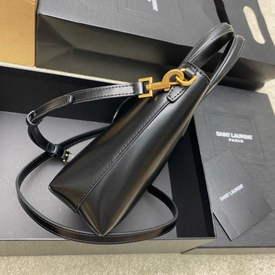 Replica Saint Laurent Mini Toy Shopping Bag in Black Calfskin Replica Saint Laurent Mini Toy Shopping Bag in Black Calfskin