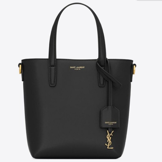 Replica Saint Laurent Mini Toy Shopping Bag in Black Calfskin Replica Saint Laurent Mini Toy Shopping Bag in Black Calfskin