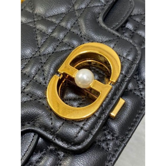 Replica Dior Mini Jolie Top Handle Bag Black Cannage Calfskin Fake Dior Mini Jolie Top Handle Bag Black Cannage Calfskin Replica