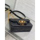 Replica Dior Mini Jolie Top Handle Bag Black Cannage Calfskin Fake Dior Mini Jolie Top Handle Bag Black Cannage Calfskin Replica