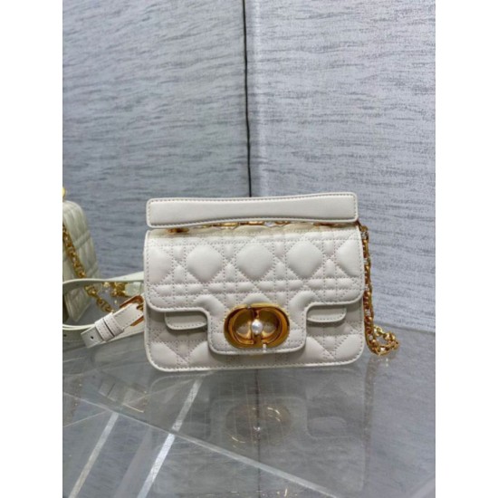 Replica Dior Mini Jolie Top Handle Bag White Cannage Calfskin Replica Dior Mini Jolie Top Handle Bag White Cannage Calfskin