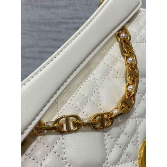 Replica Dior Mini Jolie Top Handle Bag White Cannage Calfskin Replica Dior Mini Jolie Top Handle Bag White Cannage Calfskin