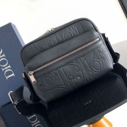 Fake Dior Rider 2.0 Zipped Messenger Bag Black Gravity Replica