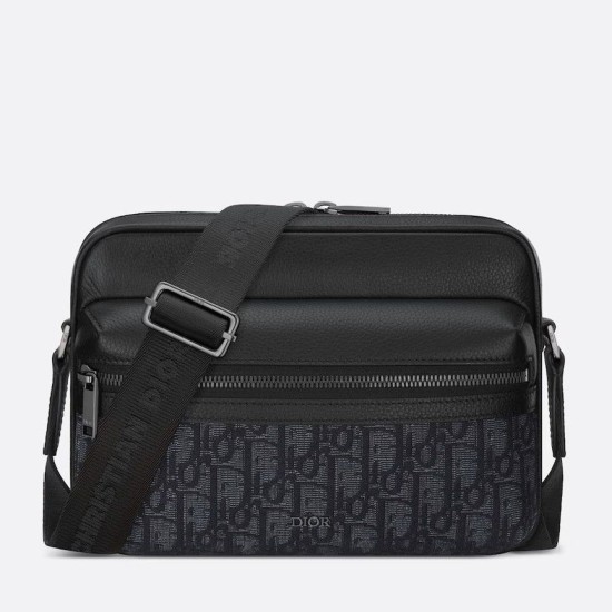 Replica Dior Rider 2.0 Zipped Messenger Bag Black Oblique with Black Replica Dior Rider 2.0 Zipped Messenger Bag Black Oblique with Black