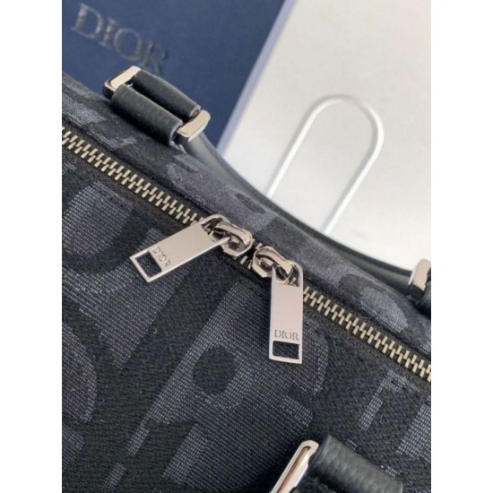 Fake Dior Weekender 40 Bag Black Maxi Dior Oblique Jacquard Replica Replica Dior Weekender 40 Bag Black Maxi Dior Oblique Jacquard