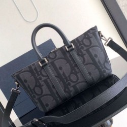 Replica Dior Weekender 25 Bag Black Maxi Dior Oblique Jacquard