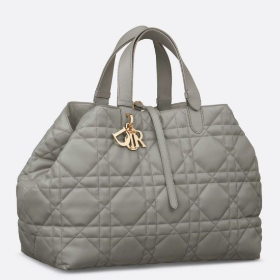 Replica Dior Toujours Large Bag Grey Macrocannage Calfskin Replica Dior Toujours Large Bag Grey Macrocannage Calfskin