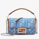 Replica Fendi Baguette Mini Bag Denim with FF Embroidery Replica Fendi Baguette Mini Bag Denim with FF Embroidery