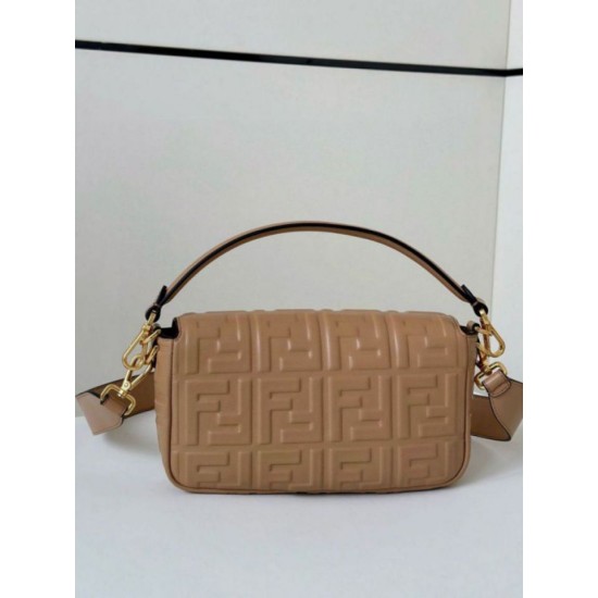 Fake Fendi Medium Baguette Bag Beige FF Nappa Replica Fake Fendi Medium Baguette Bag Beige FF Nappa Replica