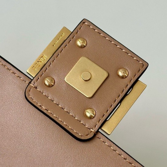 Fake Fendi Medium Baguette Bag Beige FF Nappa Replica Fake Fendi Medium Baguette Bag Beige FF Nappa Replica