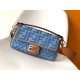 Replica Fendi Baguette Medium Bag Denim with FF Embroidery Replica Fendi Baguette Medium Bag Denim with FF Embroidery