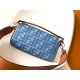 Replica Fendi Baguette Medium Bag Denim with FF Embroidery Replica Fendi Baguette Medium Bag Denim with FF Embroidery