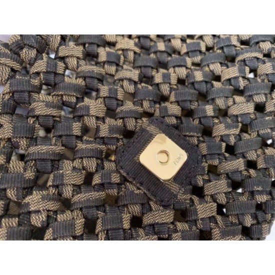 Fake Fendi Baguette Medium Bag Woven Strips Replica Fake Fendi Baguette Medium Bag Woven Strips Replica