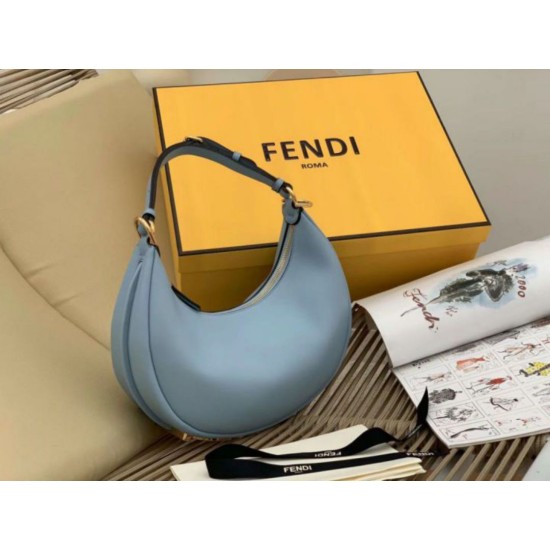 Replica Fendi Fendigraphy Small Hobo Bag Light Blue Fake Fendi Fendigraphy Small Hobo Bag Light Blue Replica
