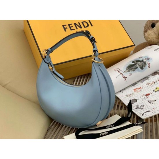 Replica Fendi Fendigraphy Small Hobo Bag Light Blue Fake Fendi Fendigraphy Small Hobo Bag Light Blue Replica