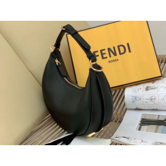 Replica Fendi Fendigraphy Small Hobo Bag Black Replica Fendi Fendigraphy Small Hobo Bag Black