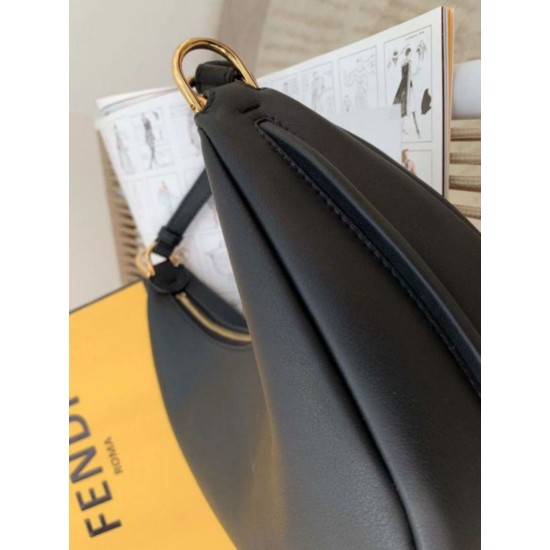 Replica Fendi Fendigraphy Small Hobo Bag Black Replica Fendi Fendigraphy Small Hobo Bag Black