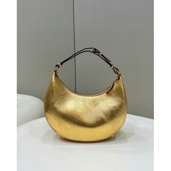 Replica Fendi Fendigraphy Small Hobo Bag Gold Laminated Fake Fendi Fendigraphy Small Hobo Bag Gold Laminated Replica