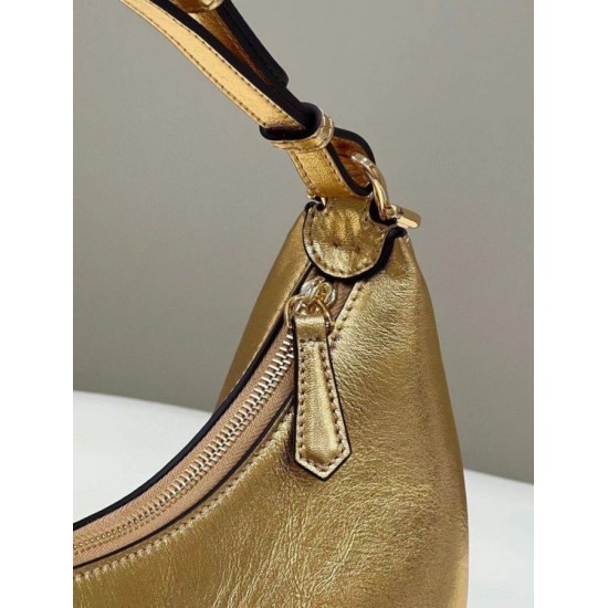 Replica Fendi Fendigraphy Small Hobo Bag Gold Laminated Fake Fendi Fendigraphy Small Hobo Bag Gold Laminated Replica