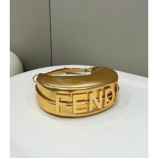 Replica Fendi Fendigraphy Small Hobo Bag Gold Laminated Fake Fendi Fendigraphy Small Hobo Bag Gold Laminated Replica
