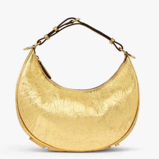 Replica Fendi Fendigraphy Small Hobo Bag Gold Laminated Fake Fendi Fendigraphy Small Hobo Bag Gold Laminated Replica