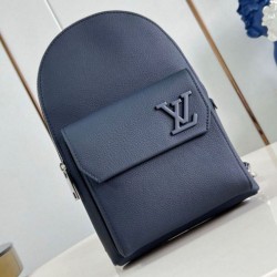 Replica Louis Vuitton Pilot Slingbag Navy Blue LV Aerogram M11601